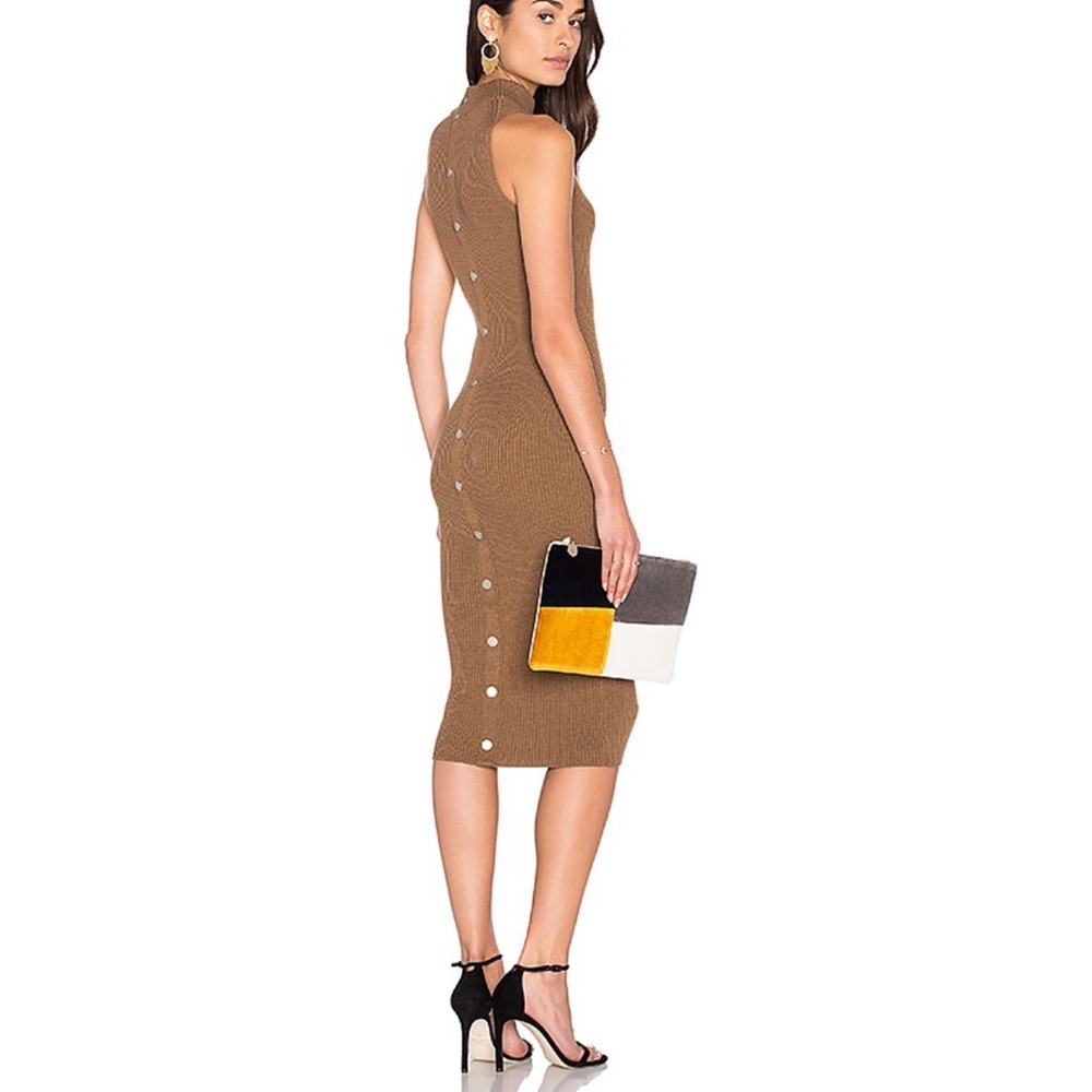 Sexy sweater midi dress with studs down the back